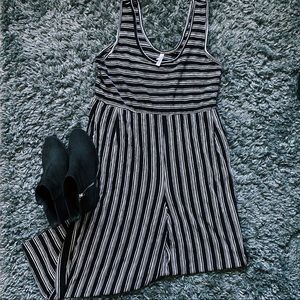 Black and White Wide Leg Xhilaration Jumpsuit